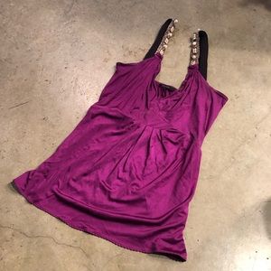 Ellie Tahari Petite Tank sz 4P w Bead Detail #TT8